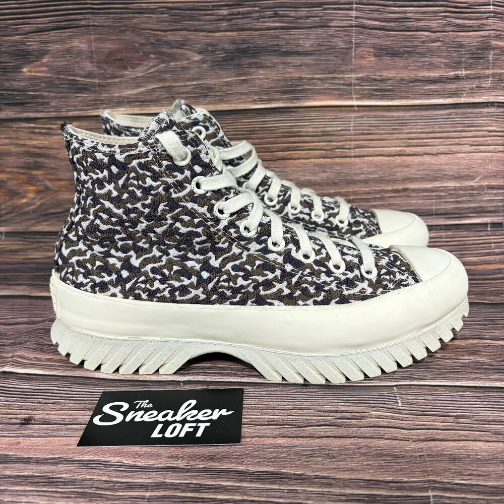 Converse Women's All Star Lugged 2.0 Jacquard High Sand Dune Shoes 10